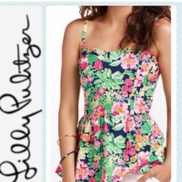 RARE Lily Pulitzer Gardenia Tank Size 6 Pre-Owned - Picture 6 of 6